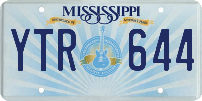 MS license plate YTR644