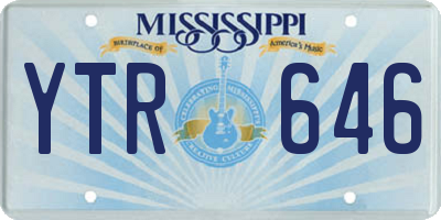 MS license plate YTR646