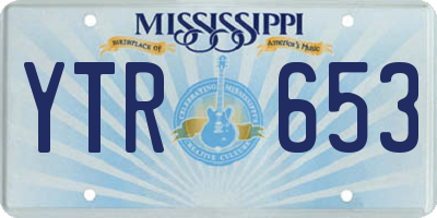 MS license plate YTR653