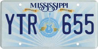 MS license plate YTR655