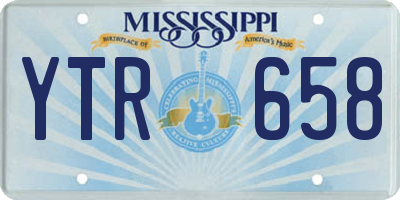 MS license plate YTR658