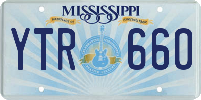 MS license plate YTR660