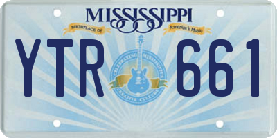 MS license plate YTR661