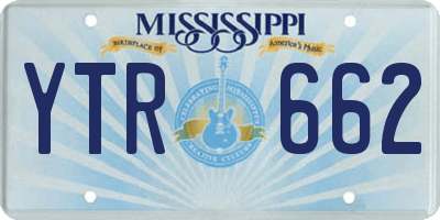 MS license plate YTR662