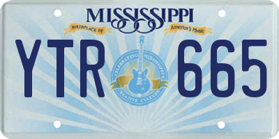 MS license plate YTR665