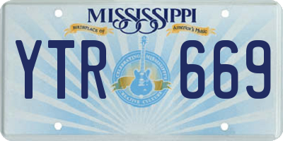 MS license plate YTR669