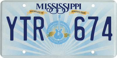 MS license plate YTR674