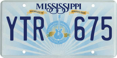 MS license plate YTR675