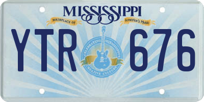 MS license plate YTR676