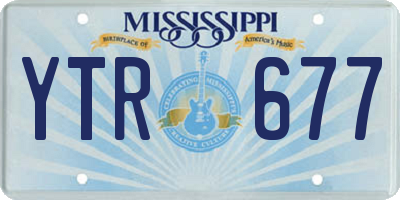 MS license plate YTR677