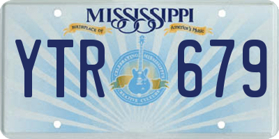 MS license plate YTR679