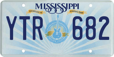 MS license plate YTR682