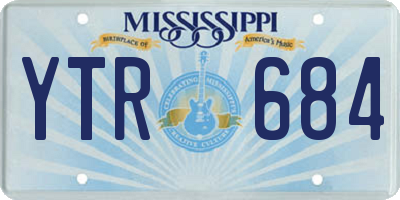 MS license plate YTR684