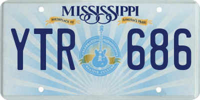 MS license plate YTR686