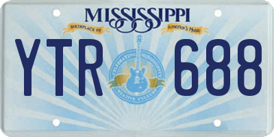 MS license plate YTR688