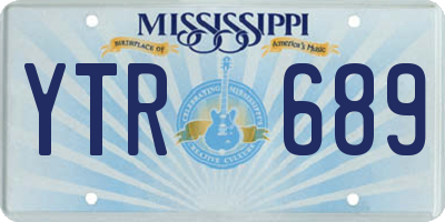 MS license plate YTR689