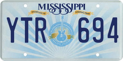 MS license plate YTR694