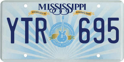 MS license plate YTR695