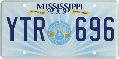 MS license plate YTR696
