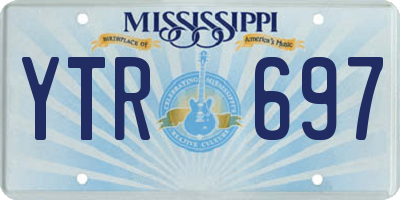 MS license plate YTR697
