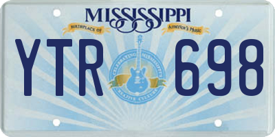 MS license plate YTR698