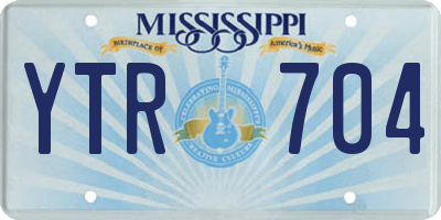 MS license plate YTR704