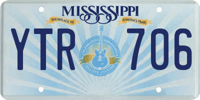 MS license plate YTR706
