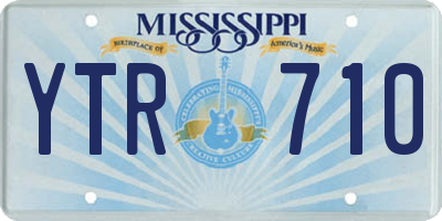 MS license plate YTR710