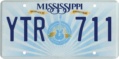 MS license plate YTR711