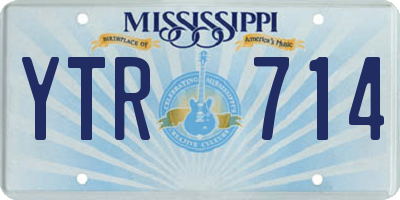 MS license plate YTR714