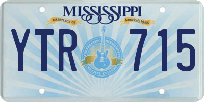 MS license plate YTR715
