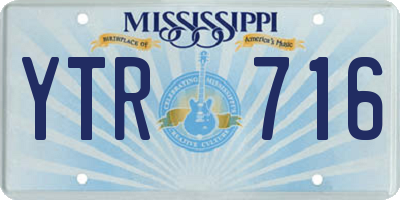 MS license plate YTR716