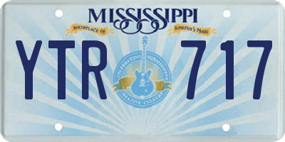MS license plate YTR717