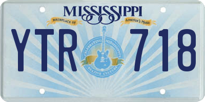 MS license plate YTR718