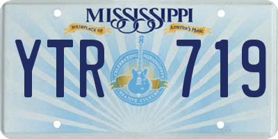 MS license plate YTR719