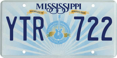 MS license plate YTR722