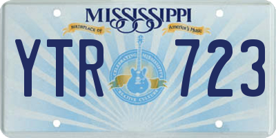 MS license plate YTR723