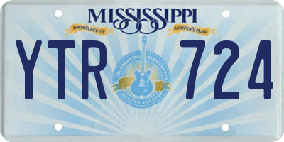 MS license plate YTR724