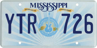 MS license plate YTR726