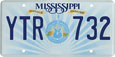 MS license plate YTR732