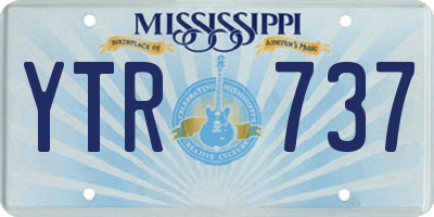 MS license plate YTR737