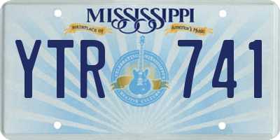 MS license plate YTR741