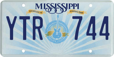 MS license plate YTR744