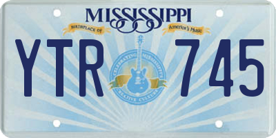 MS license plate YTR745