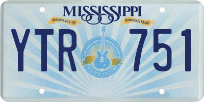 MS license plate YTR751