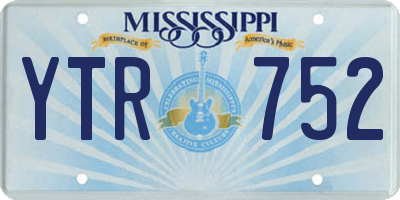 MS license plate YTR752