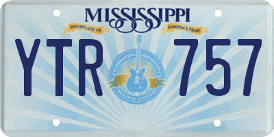 MS license plate YTR757