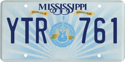 MS license plate YTR761