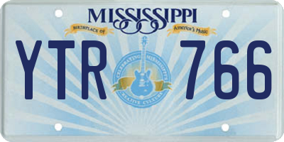 MS license plate YTR766