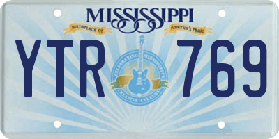 MS license plate YTR769